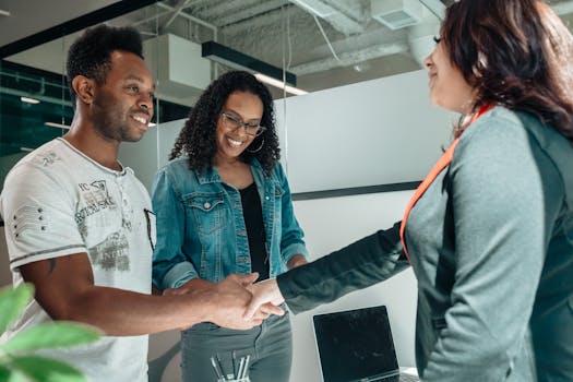 people discussing loans at a bank