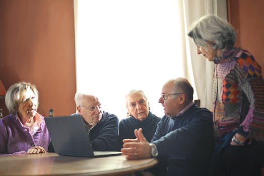 image of a family gathering to discuss finances