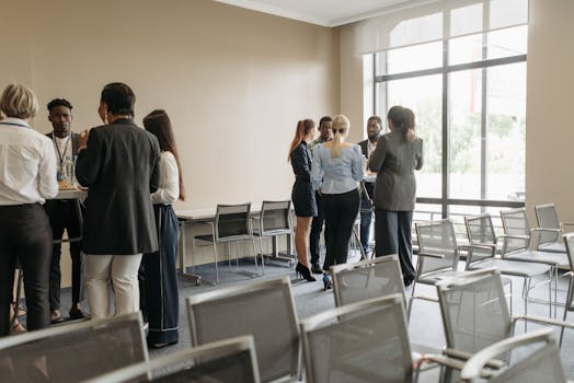 networking event with diverse professionals