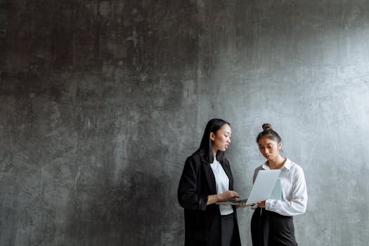 Young professional examining financial options