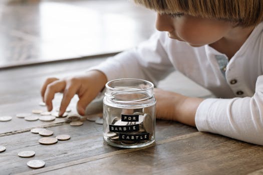 image of a savings jar filled with money