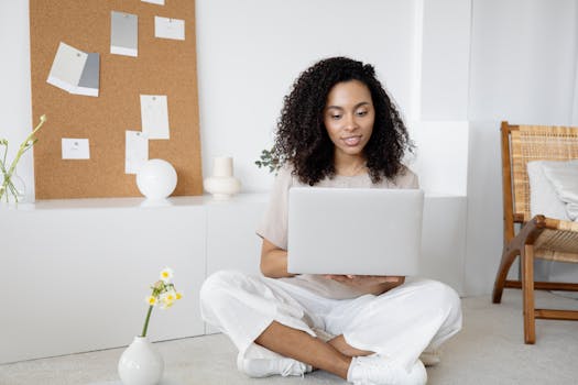 a person working on a laptop