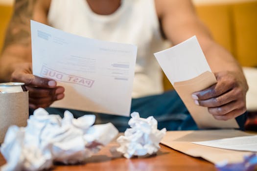 person reviewing financial goals at home